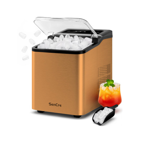 Countertop Ice Machine, 8 Mins Fast Ice Making, 25lbs Daily Output, Compact Portable Ice Maker for Home Bar Kitchen Decoration