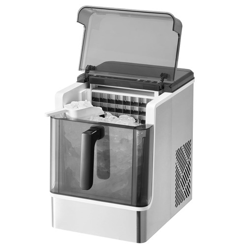 DAORBT Countertop Ice Maker, 32 Cubes Ready in 15 Mins, 46lbs in 24Hrs, Ice Machine with 3 Sizes Ice Cube for Home Kitchen Office Party, Self-Cleaning Portable Ice Maker with Convenient Ice Transfer