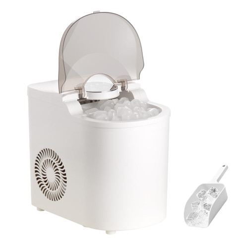 DAORBT Countertop Ice Maker, 7 Cubes Ready in 6 Mins, 26 lbs per Day, Ice-Making Machine with 2 Sizes Bullet Ices for Home, Self-Cleaning Portable Machine with Ice Scoop, Kitchen, Office, Bar & Party