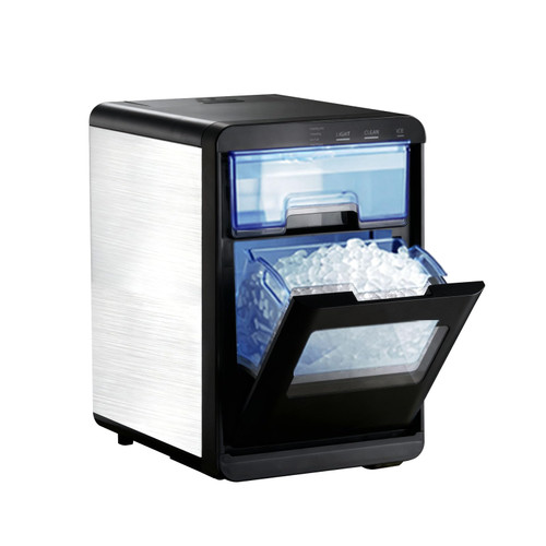 DAORBT Countertop Ice Maker, 44 lbs per Day, Self-Cleaning Portable Machine with Scoop, Drawer-Style Ice Access, Nugget Ice-Making Machine with Chewable Ices for Home, Kitchen, Office, Bar & Party