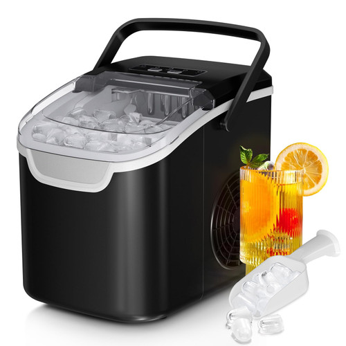 Antarctic Star Countertop Ice Maker Machine, 26Lbs/Day Fastest 6‑Min Ice