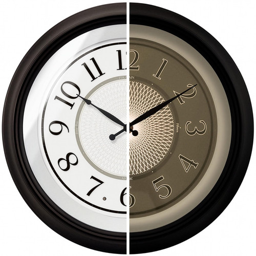 FOUNTAIN DESIGNS 18" Galaxy Large Illuminated Atomic Analog Wall Clock