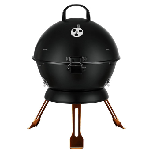 Portable Barbecue Smoker,Outdoor Small Grill, BBQ Smoker with Pellets and Dual Venting System for Picnic, Camping, Backyard,Bronze