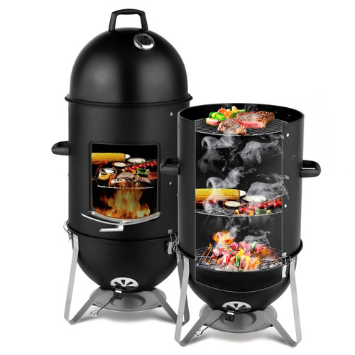 18.8 Inch Steel Charcoal Smoker
