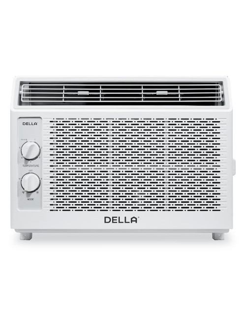 DELLA Window Air Conditioner, 5000 BTU, Reusable Filter, Cools Up To 150 Sq. Ft,Energy Saving AC Unit with Easy to Use Mechanical Control,Easy Install Kit,Efficient Cooling For Smaller Areas