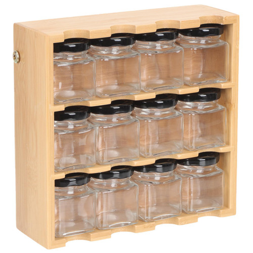 Spice Rack Storage Shelf, Wall Mounted or Freestanding Kitchen Organizer