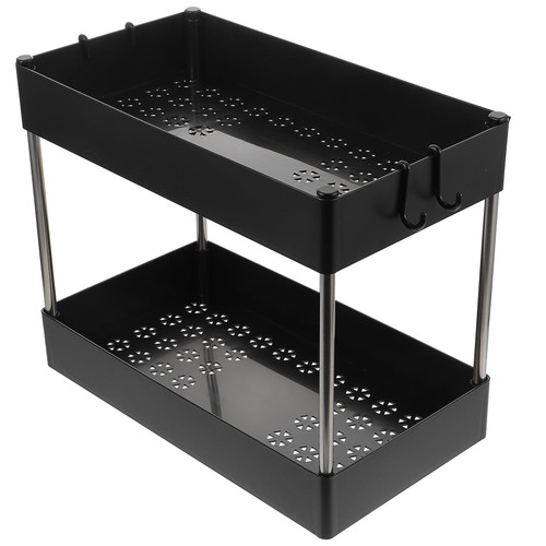 Multi-function Kitchen Spice Rack, Dual Layer ABS Countertop Organizer