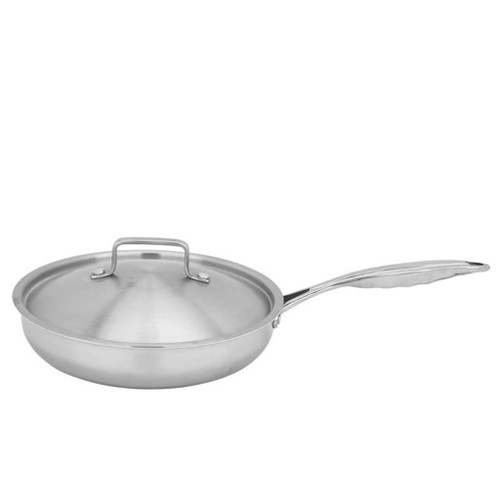 VELIHGP 304 stainless steel frying pan flat bottomed non stick uncoated less oil fume kitchen