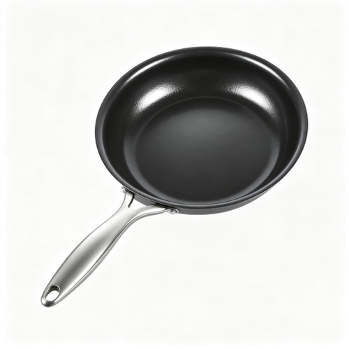 VJVJVJ 10" Non Stick Frying Pan with Reinforced Coating,Stainless Steel Hybrid Skillet,All Stovetop & Dishwasher Safe