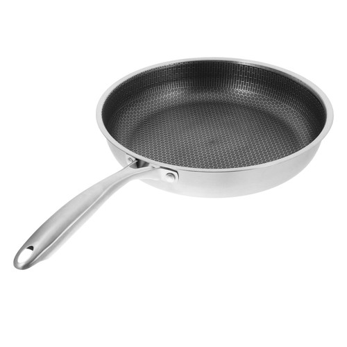 Hemobllo Stainless Steel Frying Pan with Honeycomb Non Stick Coating