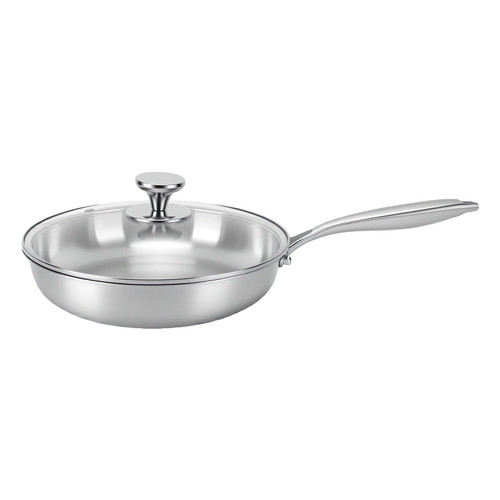 Eminchu 11 Inch Stainless Steel Frying Pan for Kitchen Cooking