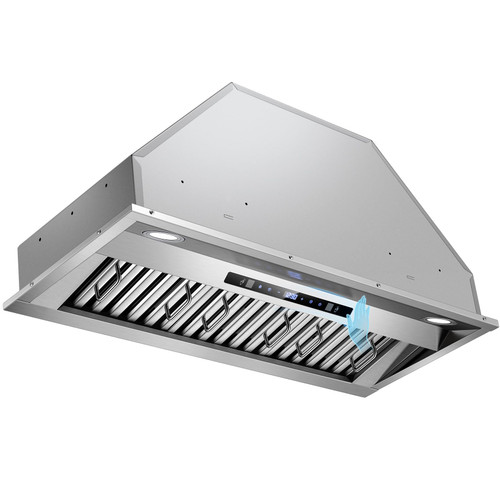Tieasy 36 Inch Insert Range Hood, 950 CFM, Gesture & Touch Control, Timer