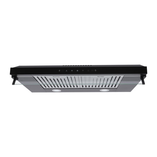 75cm Range Hood Dual Motor 900CFM Black Stainless Steel American Plug