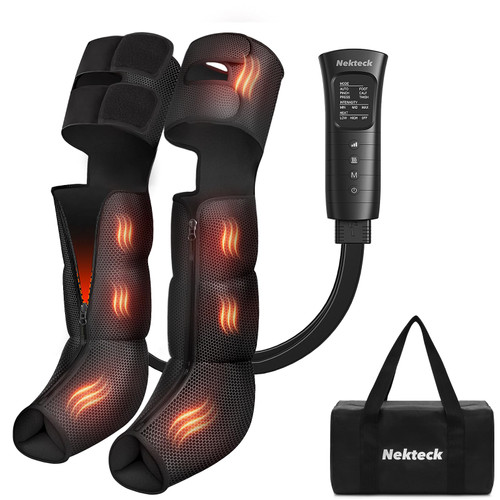 Nekteck Leg Compression Massager with Heat for Circulation and Pain Relief