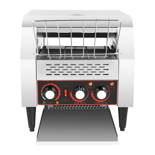 Commercial Conveyor Toaster 300 Slices/Hour,1900W Stainless Steel Dual Heat