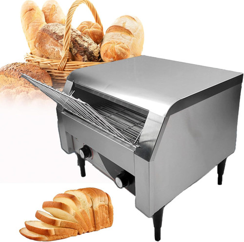 Commercial Electric Conveyor Toaster with Intelligent Temperature Control, Food Grade Stainless Steel, Energy Saving Mode for Restaurant and Bakery
