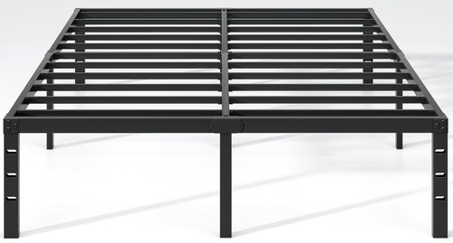NEW JETO Metal Bed Frame,King Size Bed Frame with Storage Space,18 Inch