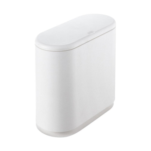 Vaguelly Creative Large Oval Push Type Trash Can for Table Office