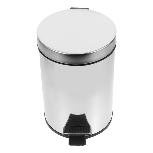 minkissy Stainless Steel L Round Trash Can with Slow Close Lid