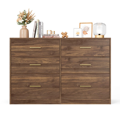 VASAGLE 6-Drawer Dresser, Chest of Drawers, 46.9 x 15.8 x 30.7 Inches
