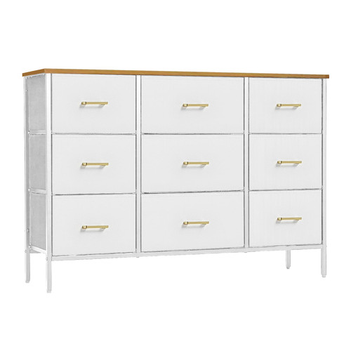 VASICAR Wide TV Stand Modern TV Console, 9 Drawers Dresser for Bedroom