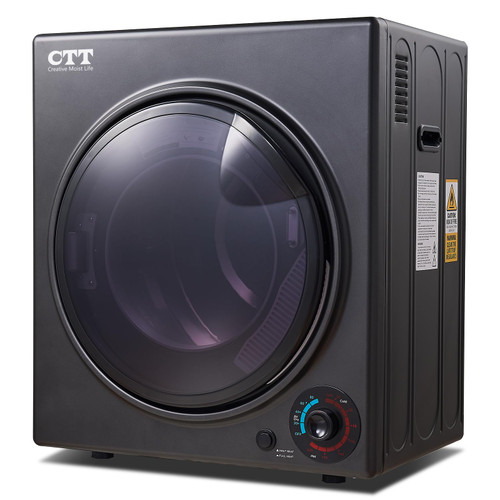 CTT 3.5 cu.ft Portable Dryer for Apartments,1500W Compact Dryer with 4 Drying Modes,120V Electric Dryers for Laundry, Apartments, RVs, Dorms, Black
