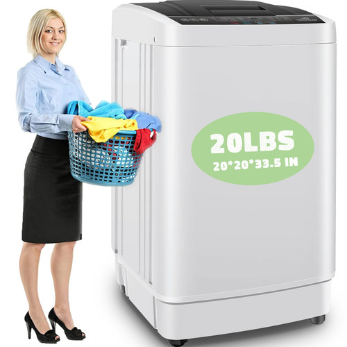 Nictemaw Portable Washing Machine with Drain Pump, 20Lbs for Apartment