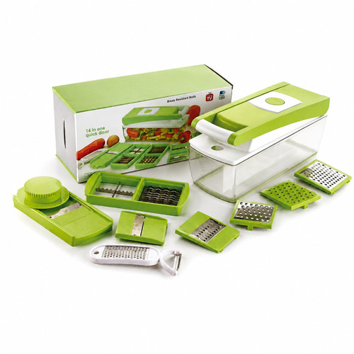 14-in-1 Vegetable Chopper Quick Dicer Cutter with Container
