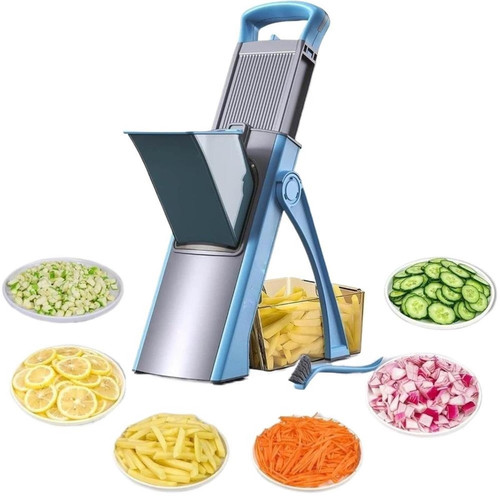 Adjustable Mandoline Slicer 5-in-1 Vegetable Chopper Large Diameter