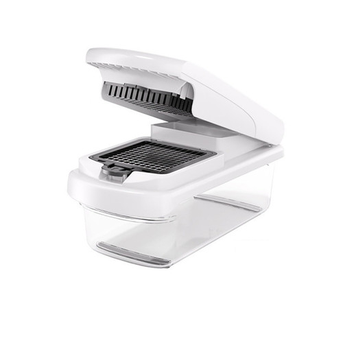 15-in-1 Vegetable Chopper 7 Blade Veggie Cutter Cheese Grater Container Kitchen(WHITE)