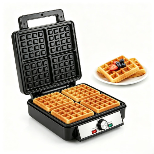 ARLIME 4-Slice Belgian Waffle Maker, 1200W Square Waffle Iron