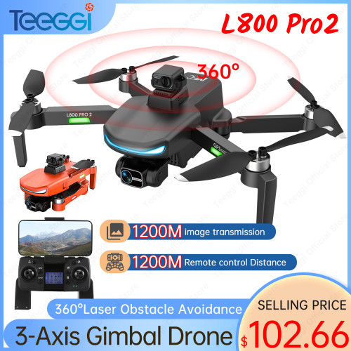 L800 / L800 Pro2 Drone 4K Professional 5G WIFI With Dual HD Camera 3-Axis Gimbal Drones 