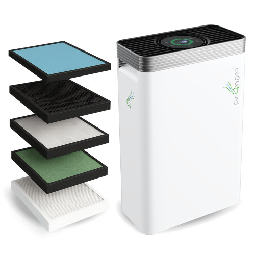 PURO²XYGEN Smart Air Purifiers For Home - Large Room Up to 2700 Sq Ft, H13