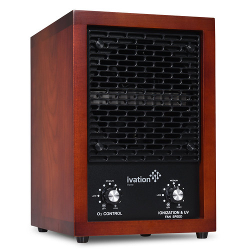 Ivation 5-in-1 HEPA Air Purifier, Ozone Generator, 3,700 Sq Ft, Cherry Wood