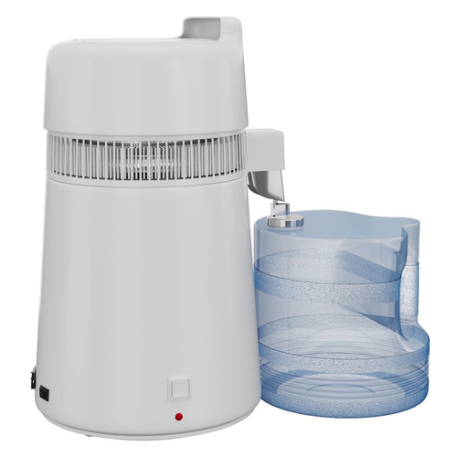 Countertop Water Distiller, 6L 900W Pure Water Maker with Auto Shut-Off, 304 Stainless Steel & Plastic Pot, for Home Drinking, Cooking, Appliances – Removes Impurities & Solids(No Handle)