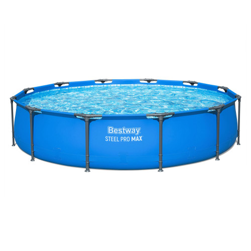 Bestway Steel Pro MAX 12' x 30" Above Ground Swimming Pool, Pool Only, Blue