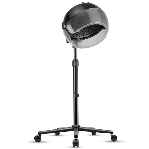 Hooded Hair Dryer, Standing Hair Dryer on Wheels, Sit Under Dryer with 3 Temperature Settings, for Salon, Spa or at Home Use Black