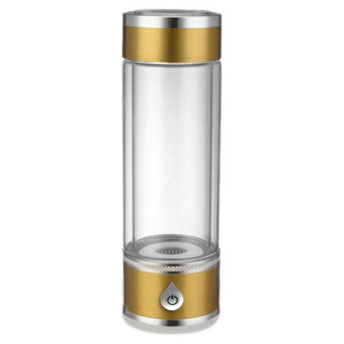 Portable 420ML Hydrogen Rich Water Bottle, Hydrogen Water Generator Ionizer with Platinum Titanium Electrolysis, 3-Minute Electrolysis 1200-1500PPB, Effectively Improves Alkaline Water Quality