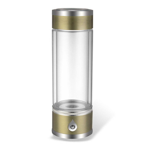 Portable 420ML Hydrogen Rich Water Bottle, Hydrogen Water Generator Ionizer with Platinum Titanium Electrolysis, 3-Minute Electrolysis 1200-1500PPB, Effectively Improves Alkaline Water Quality