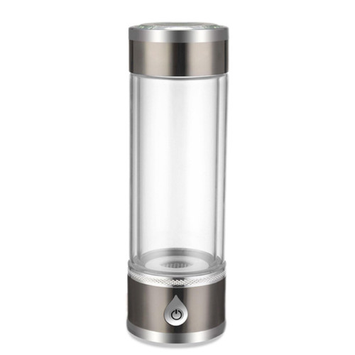 Portable 420ML Hydrogen Rich Water Bottle, Hydrogen Water Generator Ionizer with Platinum Titanium Electrolysis, 3-Minute Electrolysis 1200-1500PPB, Effectively Improves Alkaline Water Quality