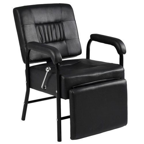 Beuiosda Shampoo Chair with Footrest for Salon, Reclining Salon Chair Adjustable Reclining, Spa Beauty Equipment Extra for Barber and Hair Stylist (Black)