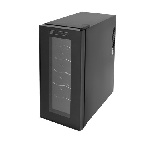 12-Bottle Wine Cooler, Freestanding Wine Fridge with US Plug for Home Bar