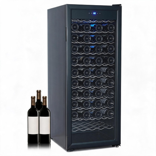 Fancihabor 80 Bottle Wine Cooler Refrigerator, 48" Glass Door Wine Fridge