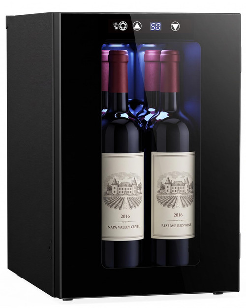 Icyglee 24 Can Mini Wine Cooler Refrigerator, Freestanding Wine Fridge