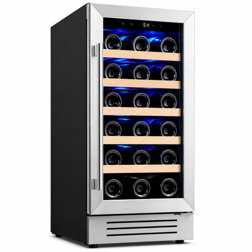 Garvee 28-Bottle Wine Fridge, 15-Inch Built-In Single-Zone Wine Cooler