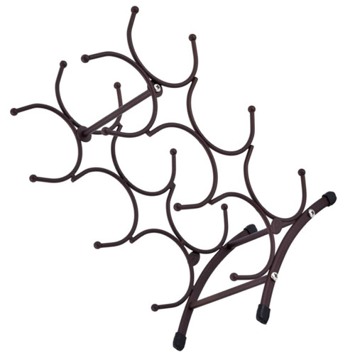 Iron Wine Bottle Shelf Countertop Display Rack for Six Standard Bottles