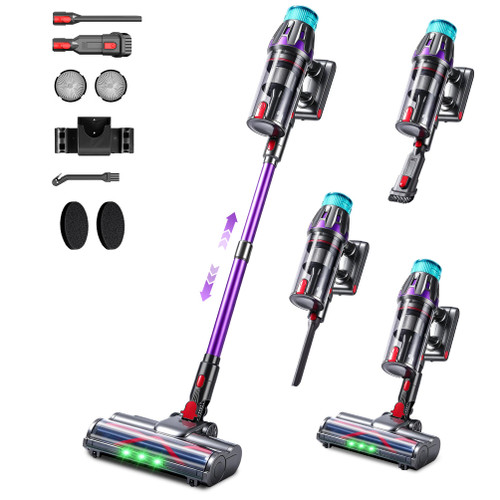 Praovado Cordless Vacuum Cleaner for Home,70Mins/55kPa/580W,Rechargeable