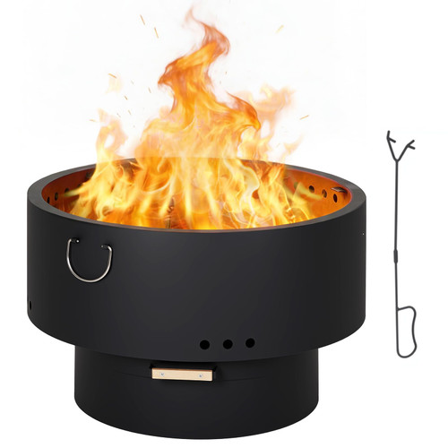Smokeless Fire Pits, Wood Burning Firepits with Fire Poker