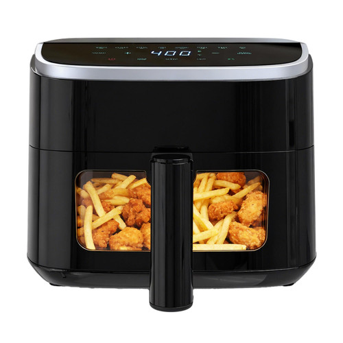 NEWBULIG Air Fryer, 4QT Airfryer 8 Presets, Viewing Window, Nonstick Basket