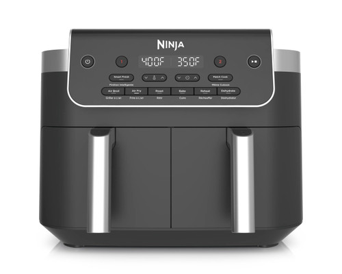 Ninja® 8‑Qt DualZone™ Air Fryer with 2 Independent Baskets, Smart Finish, Match Cook, 6-in-1 for Family Cooking, DZ801C
